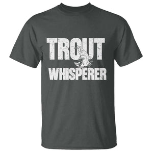 Trout Fishing T Shirt Funny Fishing Fisherman Trout Whisperer Gift TS10 Dark Heather Print Your Wear