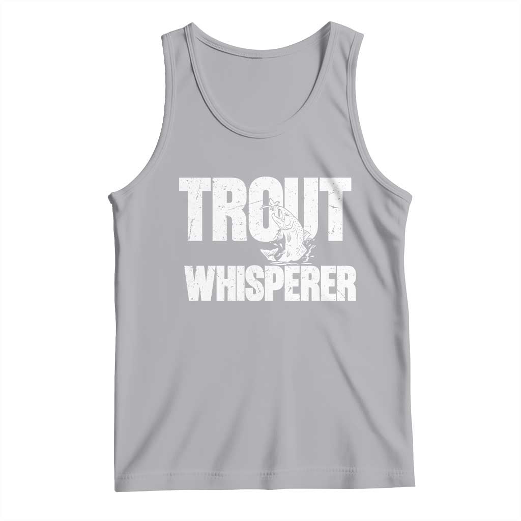 Trout Fishing Tank Top Funny Fishing Fisherman Trout Whisperer Gift TS10 Athletic Heather Print Your Wear
