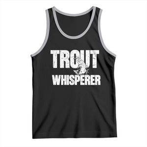 Trout Fishing Tank Top Funny Fishing Fisherman Trout Whisperer Gift TS10 Black Athletic Heather Print Your Wear