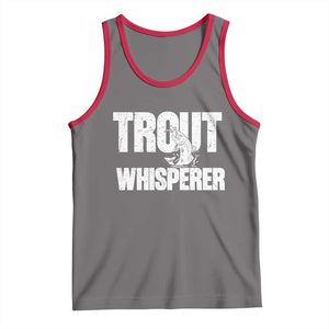 Trout Fishing Tank Top Funny Fishing Fisherman Trout Whisperer Gift TS10 Deep Heather Red Print Your Wear