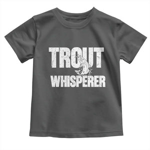 Trout Fishing Toddler T Shirt Funny Fishing Fisherman Trout Whisperer Gift TS10 Dark Heather Print Your Wear