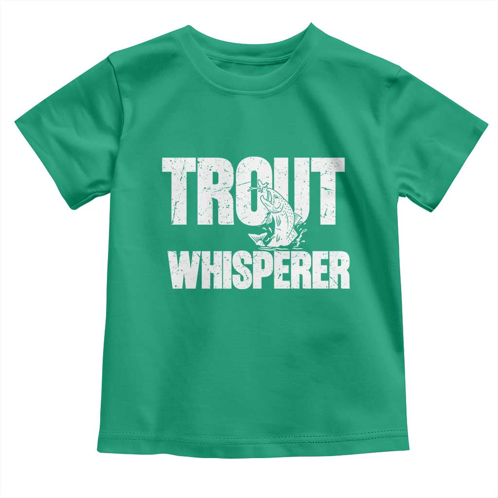Trout Fishing Toddler T Shirt Funny Fishing Fisherman Trout Whisperer Gift TS10 Irish Green Print Your Wear