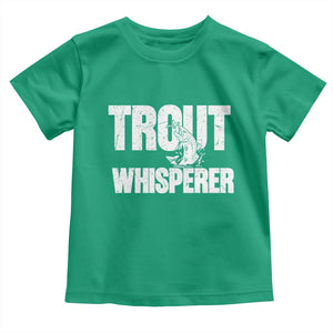 Trout Fishing Toddler T Shirt Funny Fishing Fisherman Trout Whisperer Gift TS10 Irish Green Print Your Wear