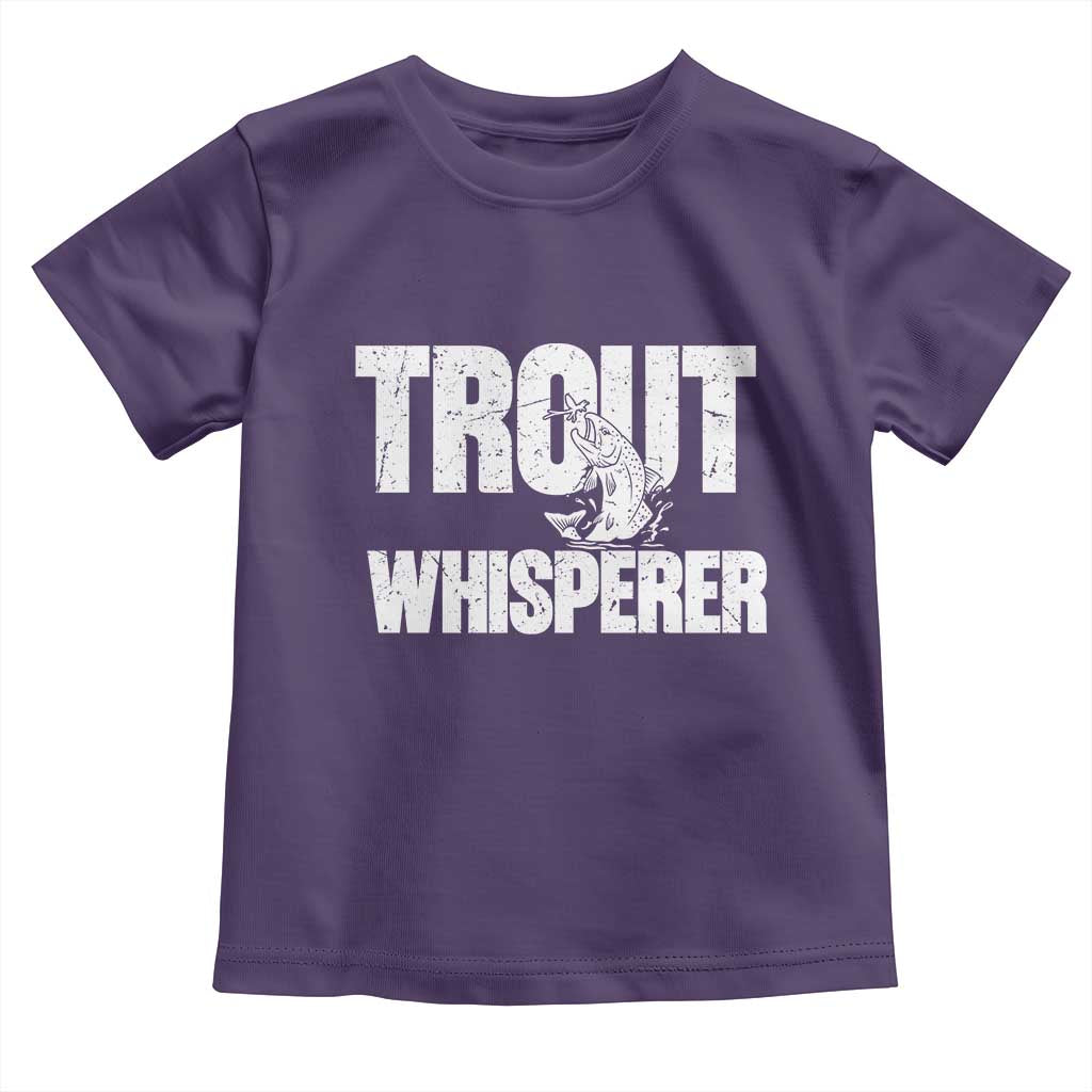 Trout Fishing Toddler T Shirt Funny Fishing Fisherman Trout Whisperer Gift TS10 Purple Print Your Wear
