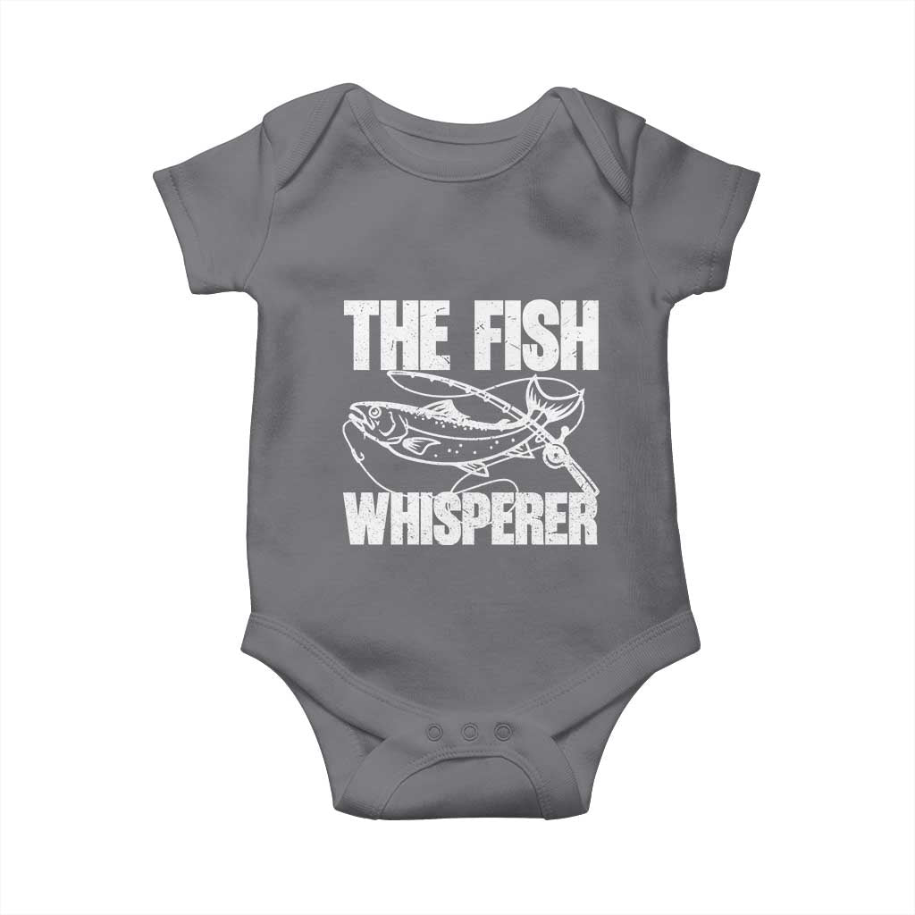 Funny Fishing Baby Onesie The Fish Whisperer Lake Life Gift For Fishermen Dads TS10 Charcoal Print Your Wear