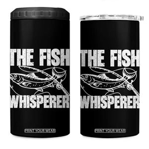 Funny Fishing 4 in 1 Can Cooler Tumbler The Fish Whisperer Lake Life Gift For Fishermen Dads TS10 One Size: 16 oz Black Print Your Wear