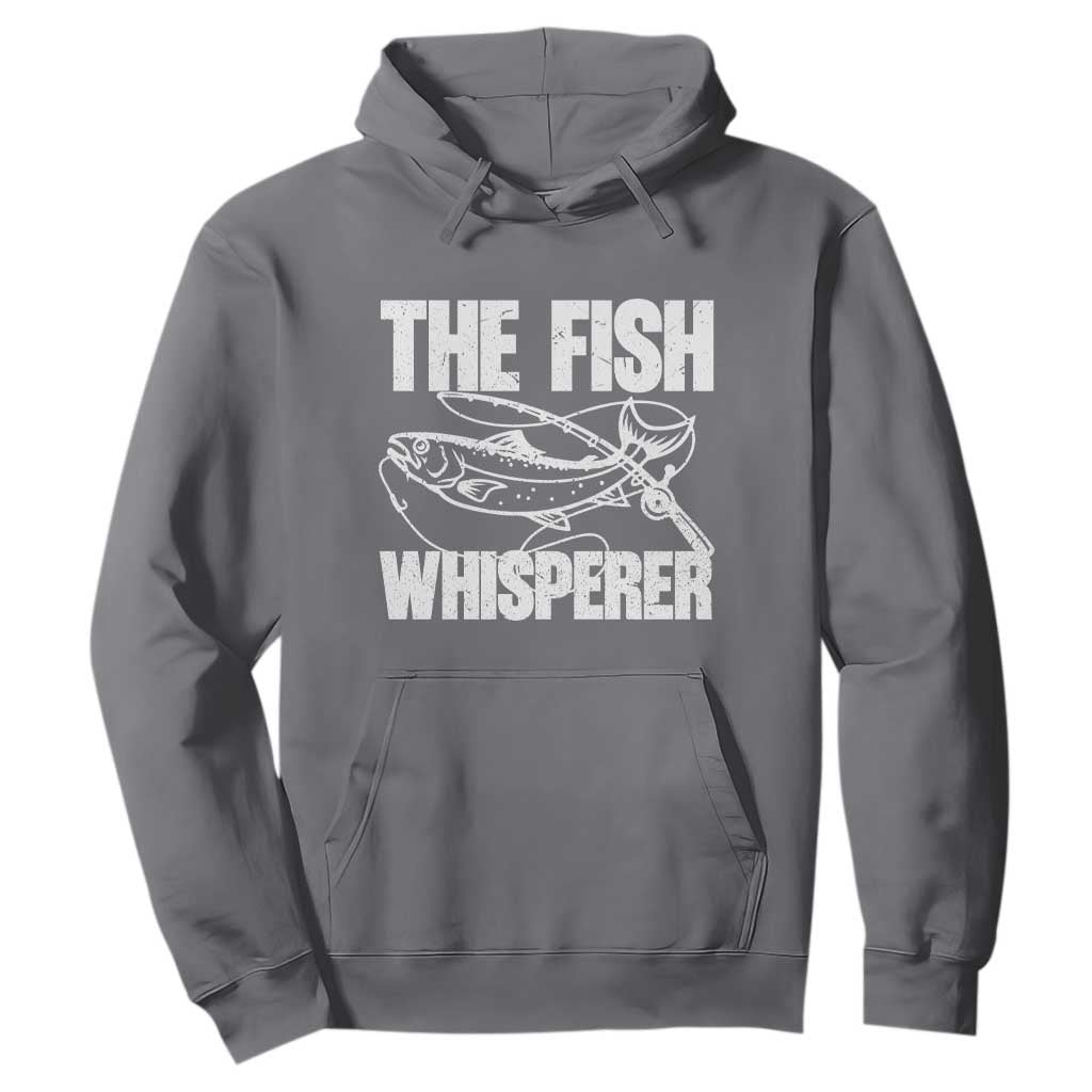 Funny Fishing Hoodie The Fish Whisperer Lake Life Gift For Fishermen Dads TS10 Charcoal Print Your Wear