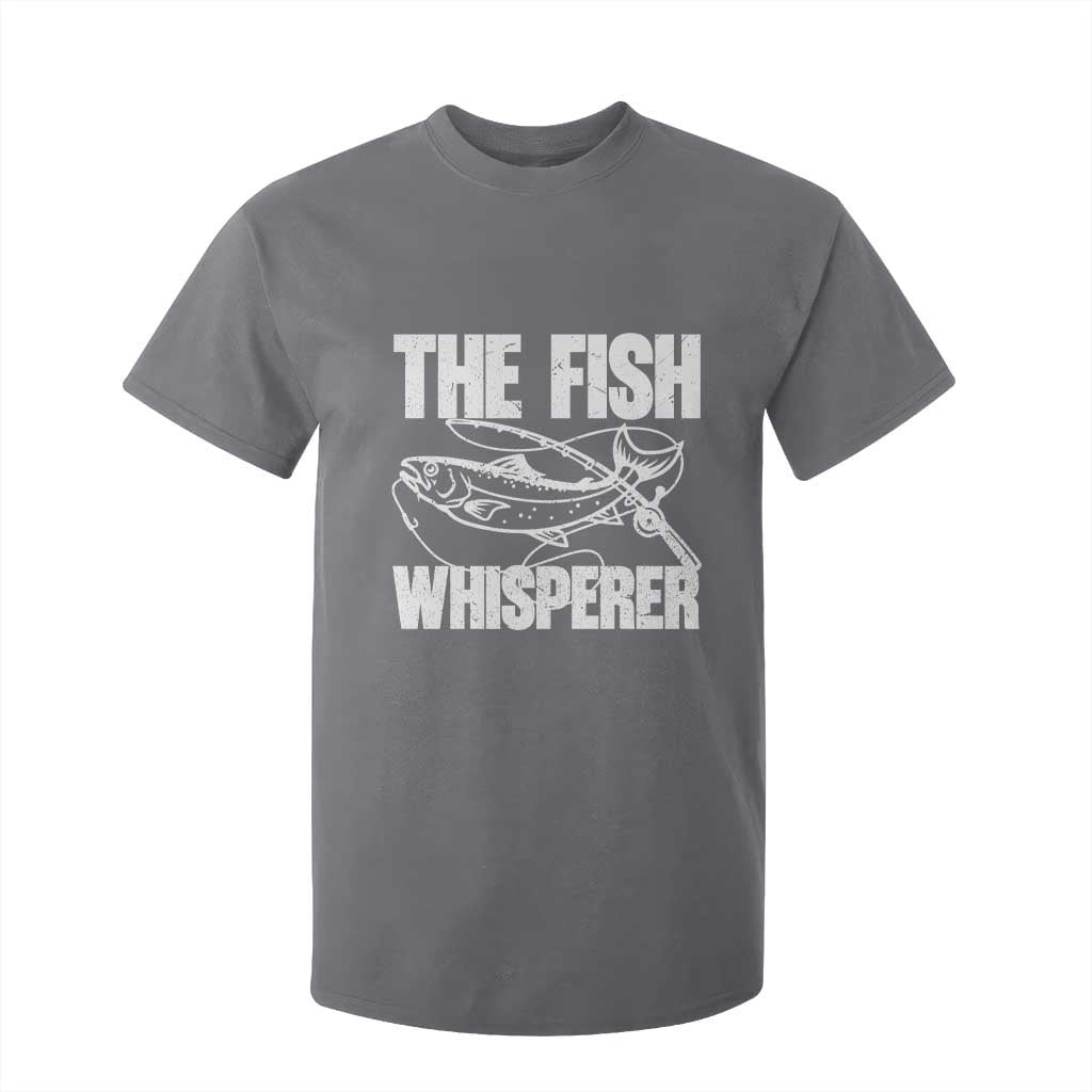Funny Fishing T Shirt For Kid The Fish Whisperer Lake Life Gift For Fishermen Dads TS10 Charcoal Print Your Wear