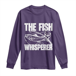 Funny Fishing Long Sleeve Shirt The Fish Whisperer Lake Life Gift For Fishermen Dads TS10 Purple Print Your Wear