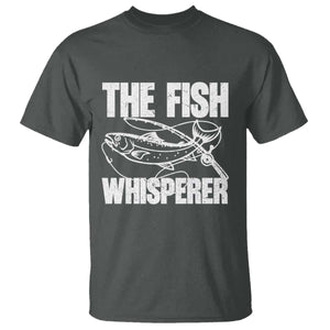 Funny Fishing T Shirt The Fish Whisperer Lake Life Gift For Fishermen Dads TS10 Dark Heather Print Your Wear