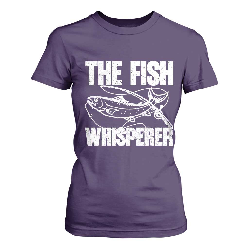 Funny Fishing T Shirt For Women The Fish Whisperer Lake Life Gift For Fishermen Dads TS10 Purple Print Your Wear