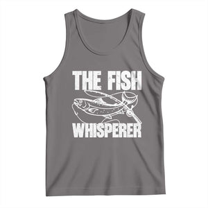 Funny Fishing Tank Top The Fish Whisperer Lake Life Gift For Fishermen Dads TS10 Deep Heather Print Your Wear