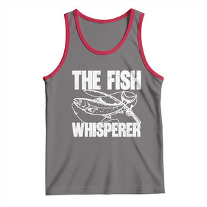 Funny Fishing Tank Top The Fish Whisperer Lake Life Gift For Fishermen Dads TS10 Deep Heather Red Print Your Wear