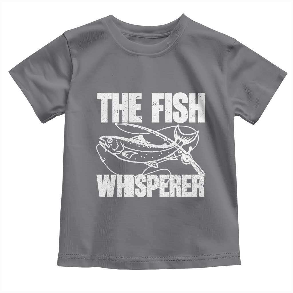 Funny Fishing Toddler T Shirt The Fish Whisperer Lake Life Gift For Fishermen Dads TS10 Charcoal Print Your Wear