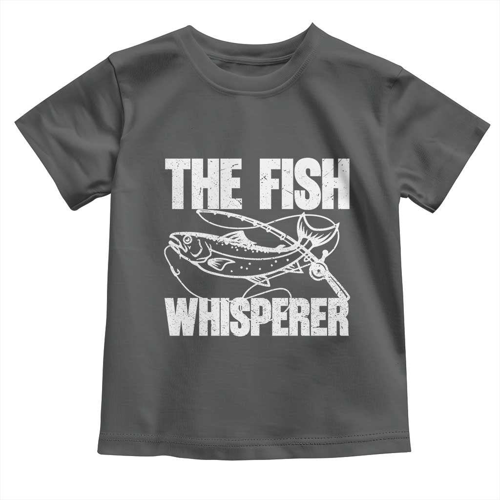 Funny Fishing Toddler T Shirt The Fish Whisperer Lake Life Gift For Fishermen Dads TS10 Dark Heather Print Your Wear