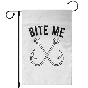 Cool Catchy Angler Garden Flag Retro Bite Me Bass Fishing Fishermen TS10 White Print Your Wear