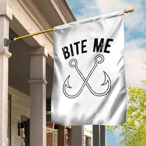 Cool Catchy Angler Garden Flag Retro Bite Me Bass Fishing Fishermen TS10 Print Your Wear