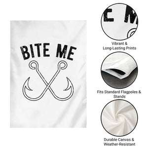 Cool Catchy Angler Garden Flag Retro Bite Me Bass Fishing Fishermen TS10 Print Your Wear