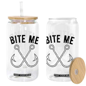 Cool Catchy Angler Glass Can Retro Bite Me Bass Fishing Fishermen TS10 Print Your Wear