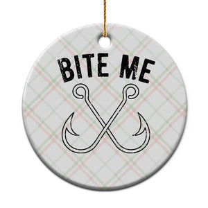 Cool Catchy Angler Ceramic Ornament Retro Bite Me Bass Fishing Fishermen TS10 1pc Christmas Plaid Print Your Wear