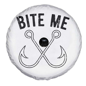 Cool Catchy Angler Spare Tire Cover Retro Bite Me Bass Fishing Fishermen TS10 Print Your Wear