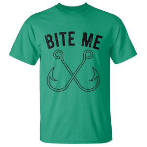 Cool Catchy Angler T Shirt Retro Bite Me Bass Fishing Fishermen TS10 Irish Green Print Your Wear