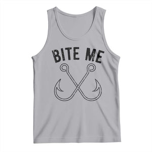 Cool Catchy Angler Tank Top Retro Bite Me Bass Fishing Fishermen TS10 Athletic Heather Print Your Wear