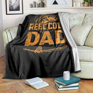 Reel Cool Dad Throw Blanket Funny Fishing Fisherman Fathers Day TS10 Print Your Wear
