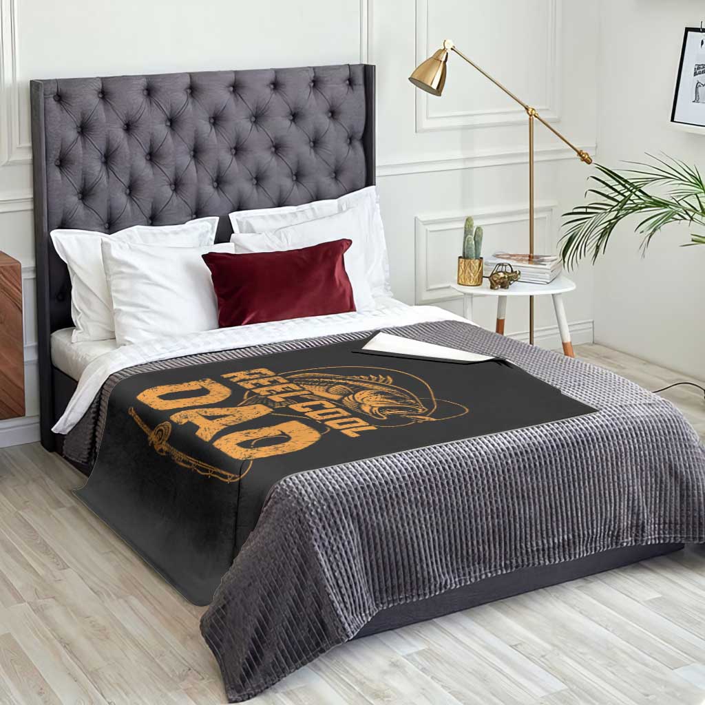 Reel Cool Dad Throw Blanket Funny Fishing Fisherman Fathers Day TS10 Print Your Wear