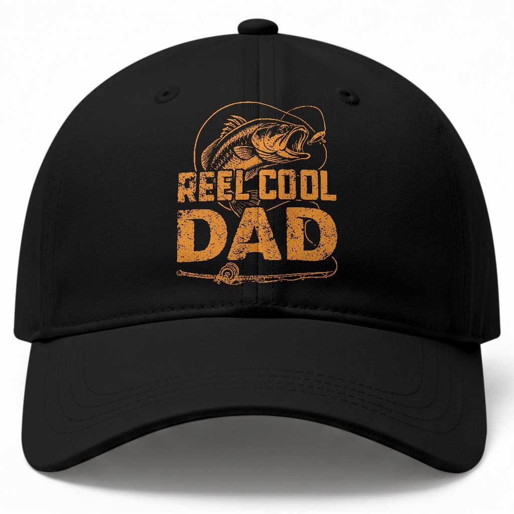 Reel Cool Dad Baseball Cap Funny Fishing Fisherman Fathers Day TS10 Print Your Wear