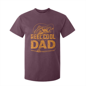 Reel Cool Dad T Shirt For Kid Funny Fishing Fisherman Fathers Day TS10 Maroon Print Your Wear