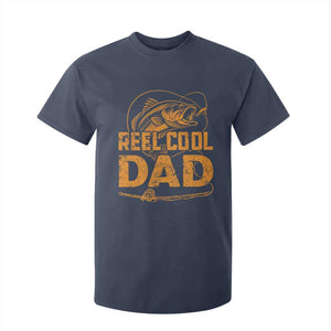 Reel Cool Dad T Shirt For Kid Funny Fishing Fisherman Fathers Day TS10 Navy Print Your Wear