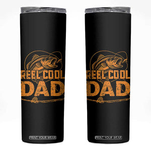 Reel Cool Dad Skinny Tumbler Funny Fishing Fisherman Fathers Day TS10 Black Print Your Wear