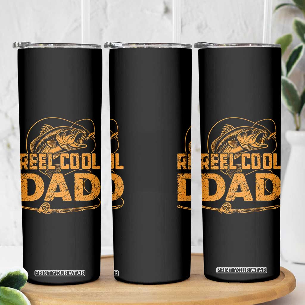 Reel Cool Dad Skinny Tumbler Funny Fishing Fisherman Fathers Day TS10 Print Your Wear