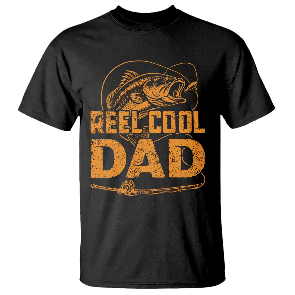 Reel Cool Dad T Shirt Funny Fishing Fisherman Fathers Day TS10 Black Print Your Wear