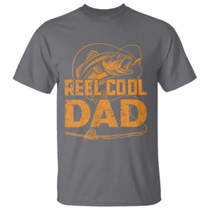 Reel Cool Dad T Shirt Funny Fishing Fisherman Fathers Day TS10 Charcoal Print Your Wear