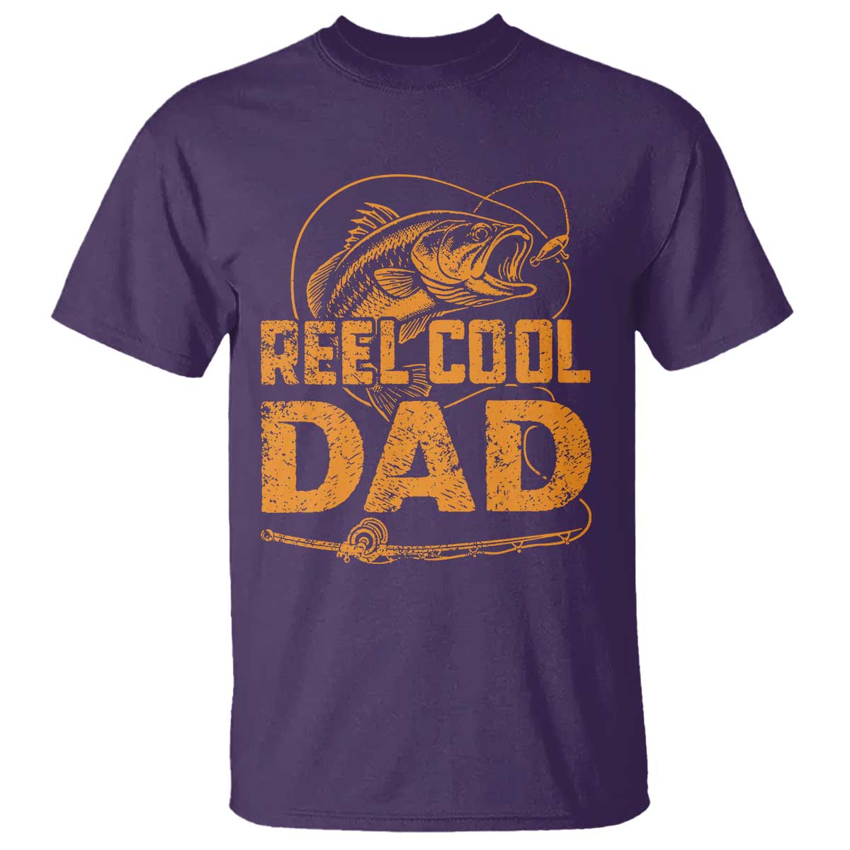 Reel Cool Dad T Shirt Funny Fishing Fisherman Fathers Day TS10 Purple Print Your Wear