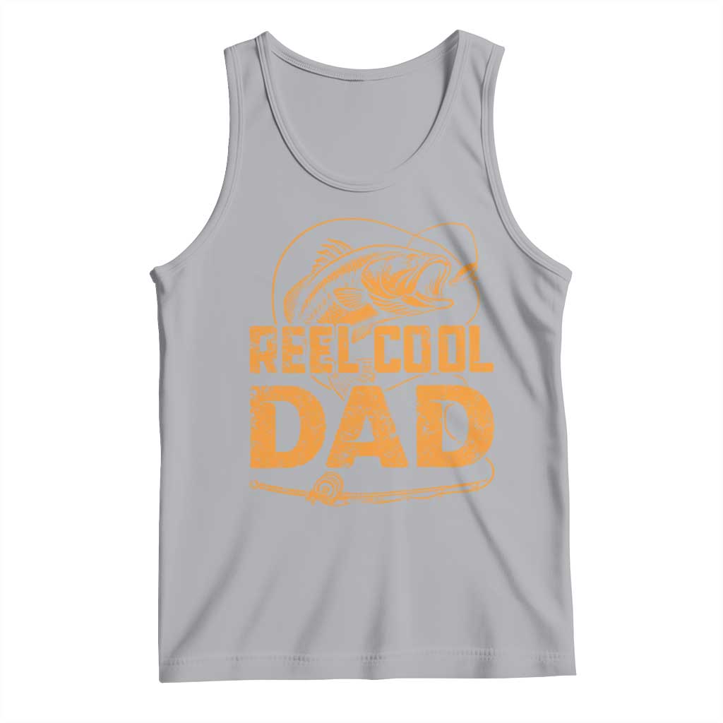 Reel Cool Dad Tank Top Funny Fishing Fisherman Fathers Day TS10 Athletic Heather Print Your Wear