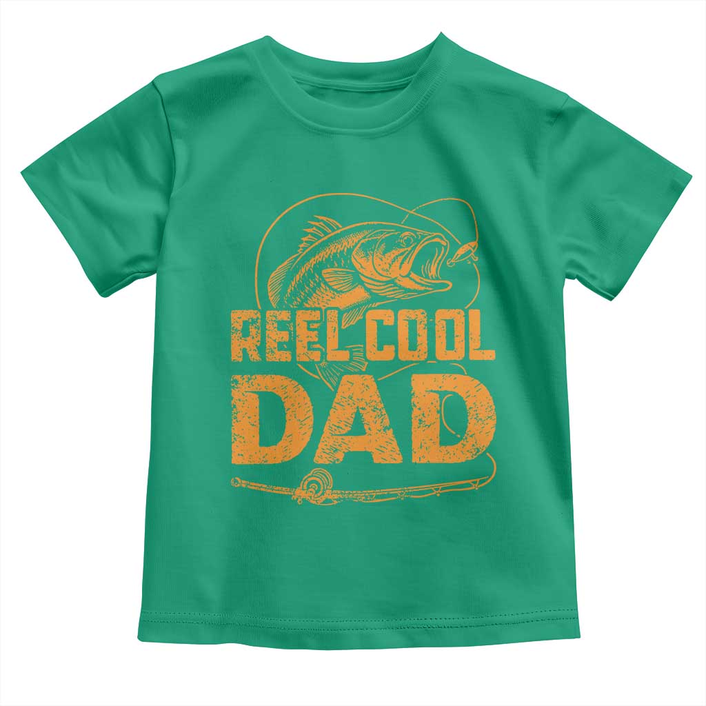 Reel Cool Dad Toddler T Shirt Funny Fishing Fisherman Fathers Day TS10 Irish Green Print Your Wear