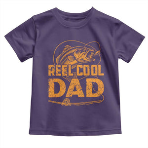 Reel Cool Dad Toddler T Shirt Funny Fishing Fisherman Fathers Day TS10 Purple Print Your Wear