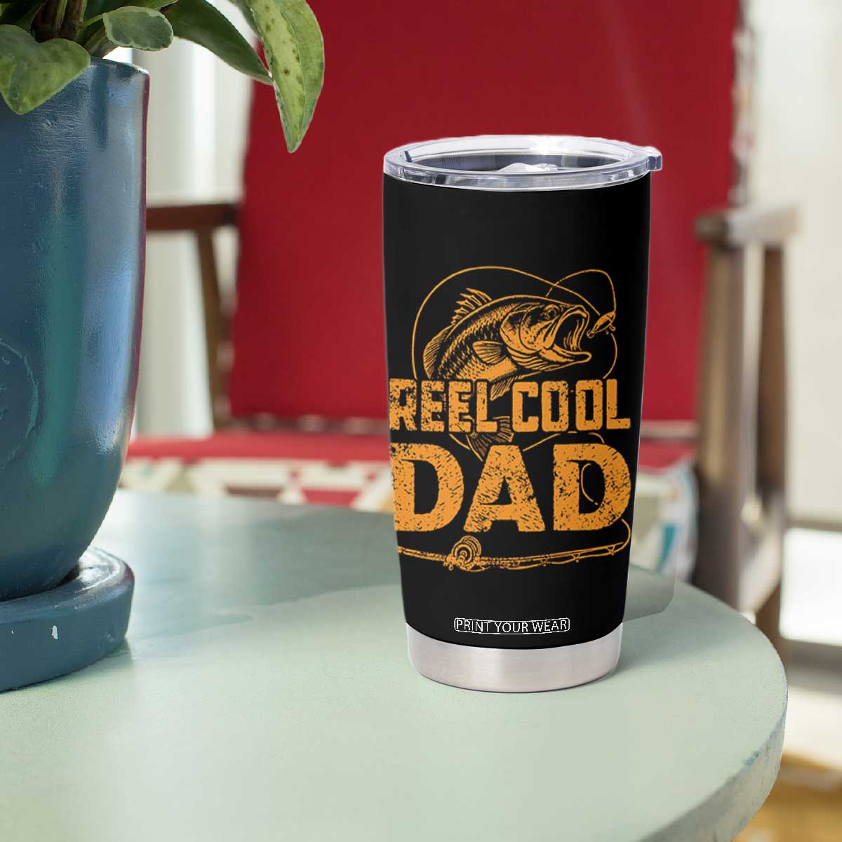 Reel Cool Dad Tumbler Cup Funny Fishing Fisherman Fathers Day TS10 Print Your Wear