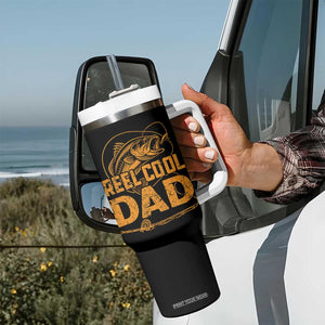 Reel Cool Dad Tumbler With Handle Funny Fishing Fisherman Fathers Day TS10 Print Your Wear