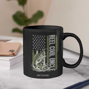 Uncle Fishing Coffee Mug Reel Cool Uncle Fisherman US Flag TS10 Print Your Wear
