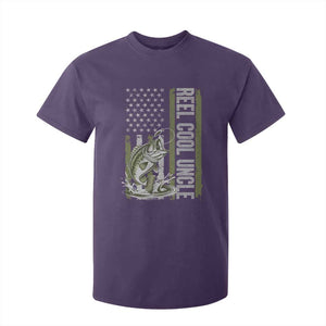 Uncle Fishing T Shirt For Kid Reel Cool Uncle Fisherman US Flag TS10 Purple Print Your Wear