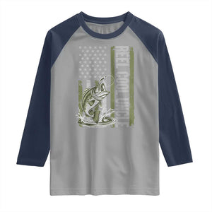 Uncle Fishing Raglan Shirt Reel Cool Uncle Fisherman US Flag TS10 Sport Gray Navy Print Your Wear