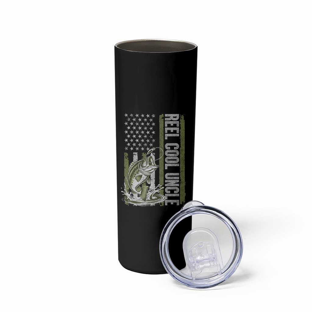 Uncle Fishing Skinny Tumbler Reel Cool Uncle Fisherman US Flag TS10 Print Your Wear