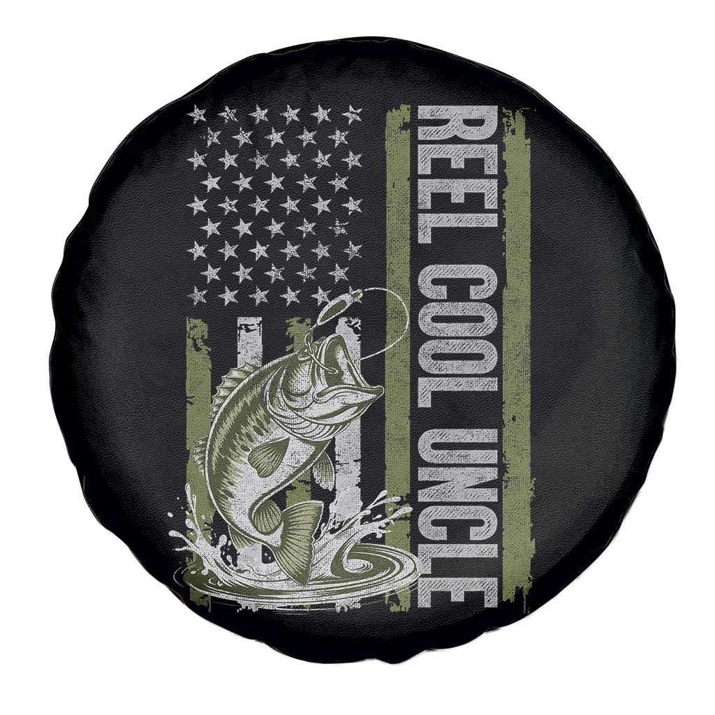 Uncle Fishing Spare Tire Cover Reel Cool Uncle Fisherman US Flag TS10 Print Your Wear