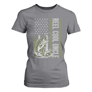 Uncle Fishing T Shirt For Women Reel Cool Uncle Fisherman US Flag TS10 Charcoal Print Your Wear