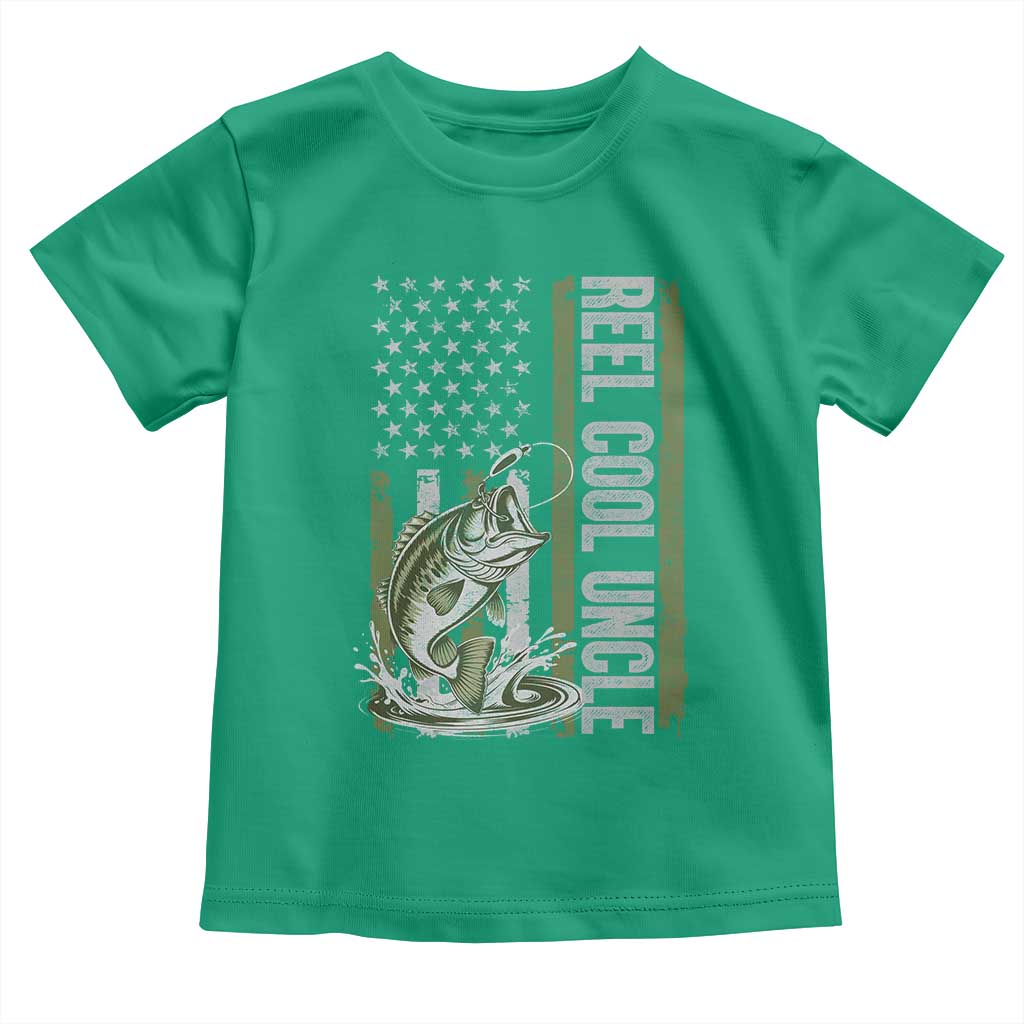 Uncle Fishing Toddler T Shirt Reel Cool Uncle Fisherman US Flag TS10 Irish Green Print Your Wear