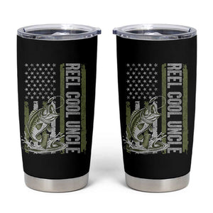 Uncle Fishing Tumbler Cup Reel Cool Uncle Fisherman US Flag TS10 Black Print Your Wear